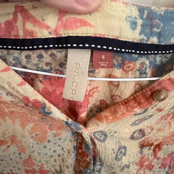 Anthropologie Pilcro Sidney Batwing Patchwork Floral Blouse - Picture 6 of 10